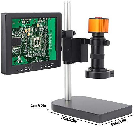 Dijital Mikroskop 10-100X Maginfication 8 İnç LCD Mikroskop Endüstriyel Kamera için Devre Onarım ve Telefon Bakım, ABD Plug (HY-5200b)