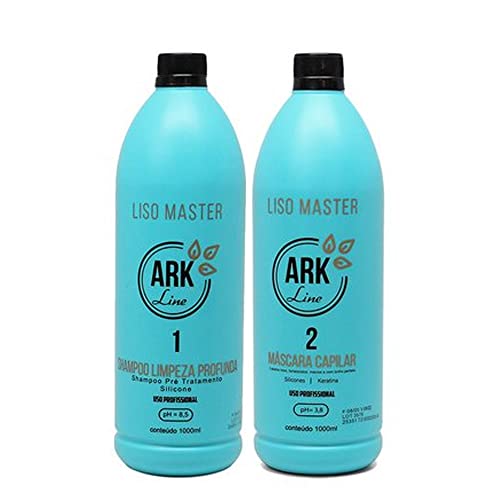 Kit Ark Line Smooth Master Yumuşatma Sistemi Şampuan ve Saç Maskesi 2x1L/2x35. 2 fl.oz