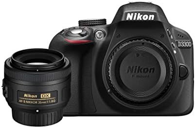 Nikon D3300 DSLR Gövdesi (Siyah) w/ 35mm F / 1.8 G