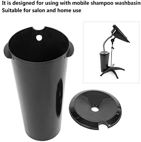 GOTOTOP Saç Yıkama Kovası 10L Mobil Saç Lavabo kapaklı kova Şampuan Havzası Tankı Plastik Kova Siyah Kuaförlük Yıkama Su kabı