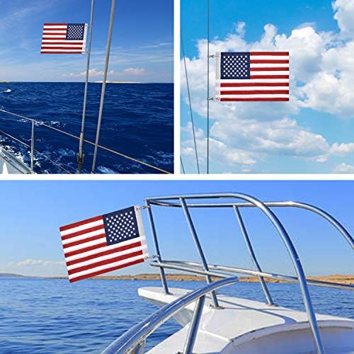 Amerikan Tekne Bayrağı Deniz Bayrağı ile 4 Tekne bayrak direği Kitleri, çift Taraflı İşlemeli Yıldız ABD Amerikan Bayrağı için