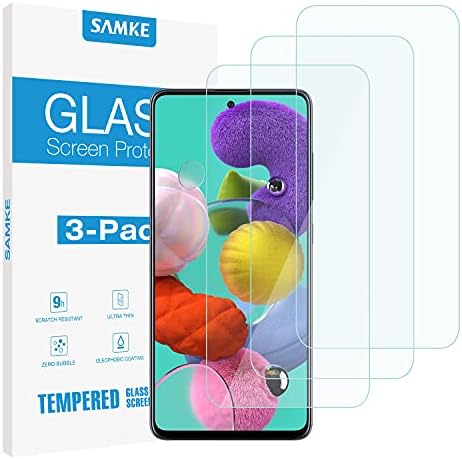 【3-Pack】 SAMKE Cam Ekran Koruyucu için Samsung Galaxy A52 4G/A52 5G-Anti-Scratch, Anti-Parmak İzi, Kabarcık-Ücretsiz, 9 H Sertlik,