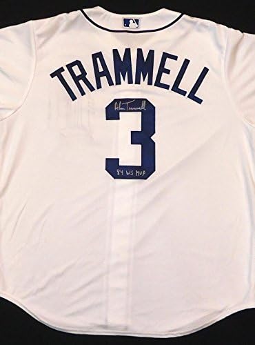Alan Trammell İmzalı Detroit Tigers Nike Forması84 WS MVP İmzalı MLB Formaları Yazılı