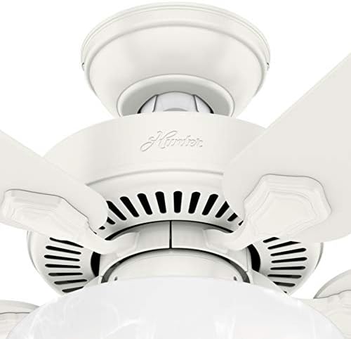 LED ışık kiti ve Çekme Zinciri ile Hunter Fan 52 inç Geleneksel Taze Beyaz Kapalı Tavan Fanı (Yenilenmiş)