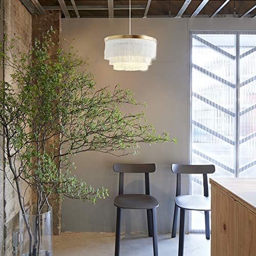 BAYCHEER iskandinav dekoratif kolye ışık püskül avizeler 1 ışık asılı lambalar 16.5 tavan asılı lamba restoran yatak odası yemek