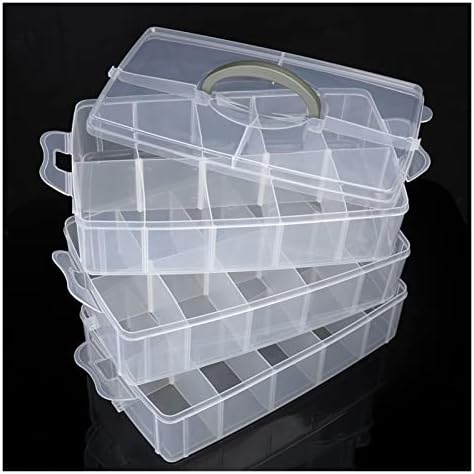 Xiang feng 30 Izgaralar Plastik saklama kutusu Taşınabilir Ayrılabilir Ev Organizatör Şeffaf Makyaj Organizatör (Boyut: L)