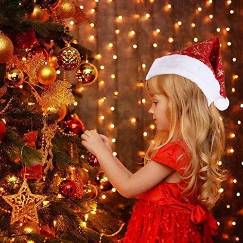 YİWİNİAİD Noel Şapka, Santa Şapka, 3 Parça için Unisex Yetişkin ve Çocuk, noel Gözlük Çerçeveleri için Noel Partisi, Cosplay,