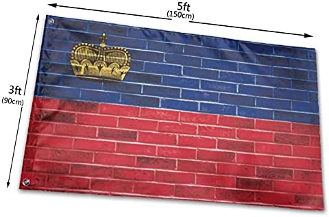 HHUUD Dayanıklı Lihtenştayn Bayrağı Renkli Graffiti Yağlı Boya Duvar Bayrağı 3x5 FT Banner Açık Kapalı Dekor-Polyester 3by5 Bayrakları