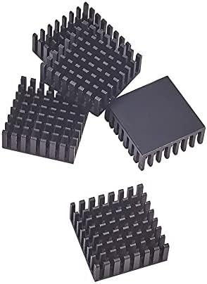 Bettomshin 5 Pcs siyah küçük soğutucu kiti alüminyum soğutucu ısı yaygın soğutma Fin 25x25x10mm için soğutma IC cips 3D yazıcı