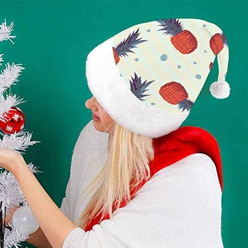 Noel Santa Şapka, Nokta Arka Plan üzerinde Ananas Yetişkinler için Noel Tatil Şapka, Unisex Konfor Noel Şapkalar için Yeni Yıl