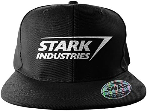 Resmi Lisanslı Stark Industries Logosu Ayarlanabilir Boy Snapback Kapağı (Siyah)