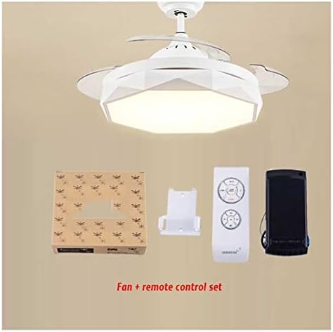 LED Avize ile Modern Tavan Vantilatörleri Uzaktan Kumandalı Görünmez tavan Vantilatörü Yatak Odası Oturma Odası ve Yemek Odası